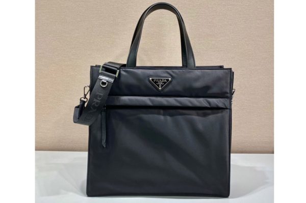 Replica Prada 2VG076 Re-Nylon tote bag in Black Nylon