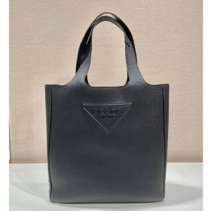 Replica Prada 2VG092 Leather tote bag in Black Leather