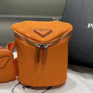 Replica Prada 2VH147 Canvas shoulder bag on Orange Fabric