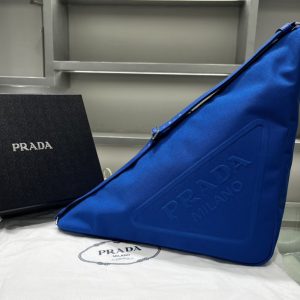 Replica Prada 2VY007 Canvas Prada Triangle bag on Blue Fabric