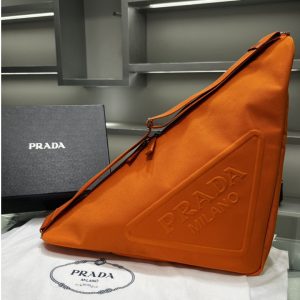 Replica Prada 2VY007 Canvas Prada Triangle bag on Orange Fabric