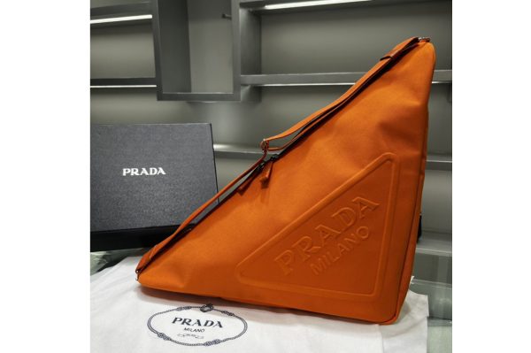 Replica Prada 2VY007 Canvas Prada Triangle bag on Orange Fabric