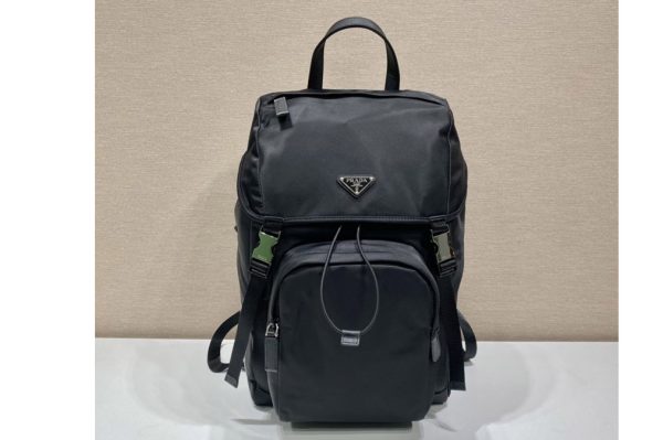 Replica Prada 2VZ135 adidas for Prada Re-Nylon and Saffiano leather backpack On Black Nylon