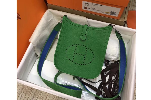 Replica Hermes Evelyne Mini Bag in Green Togo Leather