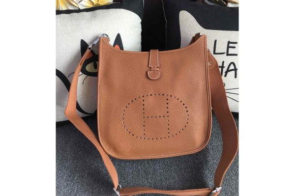 Replica Hermes Evelyne 28 Bag in Tan Togo Leather