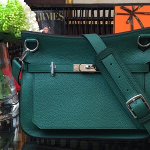 Replica Hermes H061784 Jypsiere 28 bag in Green original taurillon Clemence leather