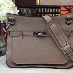 Replica Hermes H061784 Jypsiere 28 bag in Gray original taurillon Clemence leather