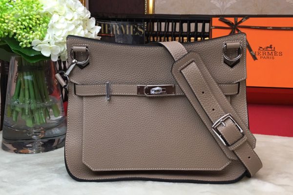 Replica Hermes H061784 Jypsiere 28 bag in Gray original taurillon Clemence leather