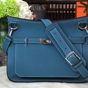 Replica Hermes H061784 Jypsiere 28 bag in Blue original taurillon Clemence leather