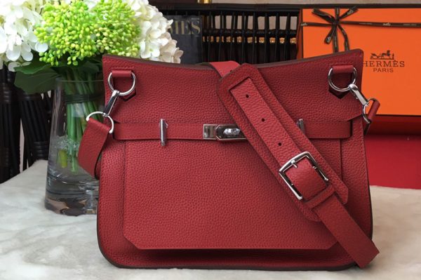 Replica Hermes H061784 Jypsiere 28 bag in Red original taurillon Clemence leather