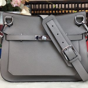 Replica Hermes H061784 Jypsiere 28 bag in Grey original taurillon Clemence leather