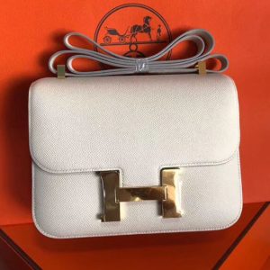 Replica Hermes Constance 24cm Bag Original Craie Epsom Leather With Gold