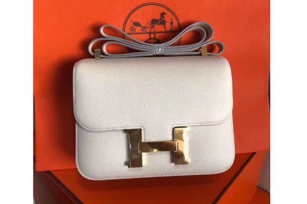 Replica Hermes Constance 24cm Bag Original Craie Epsom Leather With Gold