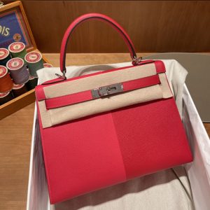 Replica Hermes Kelly 28 Bag in Red/Cherry Epsom Leather