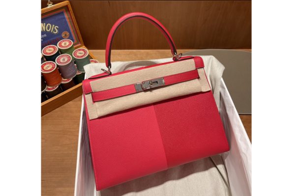 Replica Hermes Kelly 28 Bag in Red/Cherry Epsom Leather