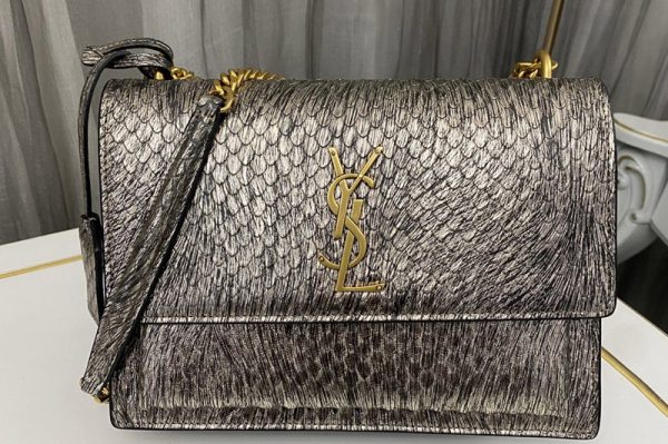 Replica Saint Laurent 442906 YSL Medium Sunset Monogram Bag IN SNAKE LEATHER