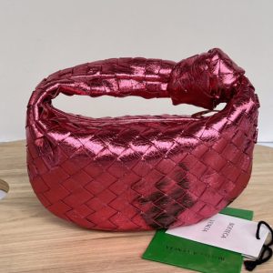 Replica Bottega Veneta 651876 Mini Jodie boho bag in Red Intrecciato Nappa leather