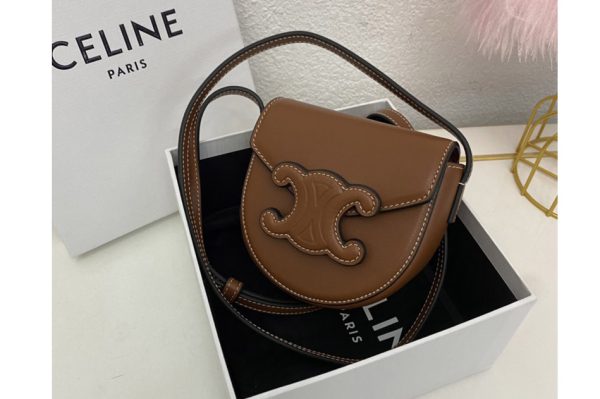 Replica Celine 10J303 MINI BESACE CUIR TRIOMPHE IN Tan SMOOTH CALFSKIN