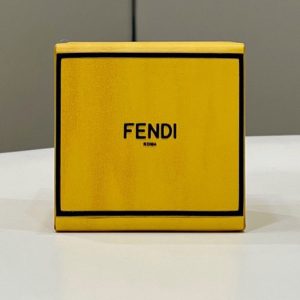 Replica Fendi 7AR917 Mini box type Key Case accessories key charm Bag Charm in Yellow Leather