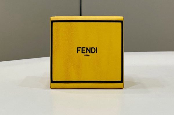 Replica Fendi 7AR917 Mini box type Key Case accessories key charm Bag Charm in Yellow Leather