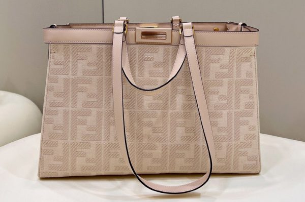 Replica Fendi 8BH374 Medium X-Tote bag in Pink canvas FF