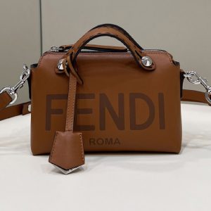 Replica Fendi 8BL145 By The Way Mini small Boston bag in Brown leather