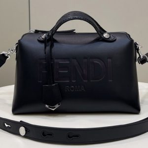 Replica Fendi 8BL145 By The Way Mini small Boston bag in Black leather