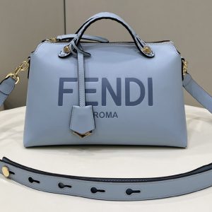 Replica Fendi 8BL145 By The Way Mini small Boston bag in Light Blue leather