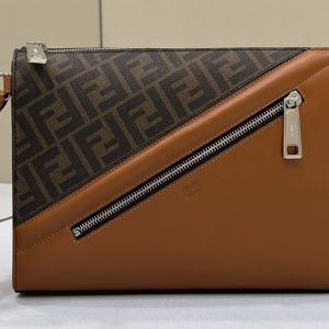 Replica Fendi 7VA491 Flat Pouch in Multicolor leather