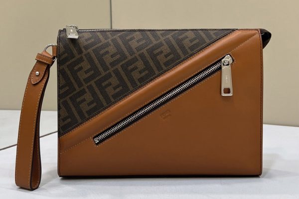 Replica Fendi 7VA491 Flat Pouch in Multicolor leather