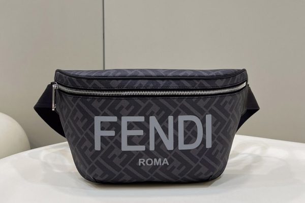 Replica Fendi 7VA434 Belt Bag in Gray fabric