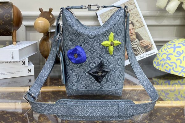 Replica Louis Vuitton M20875 LV Hobo Cruiser PM bag in Granite Taurillon Monogram