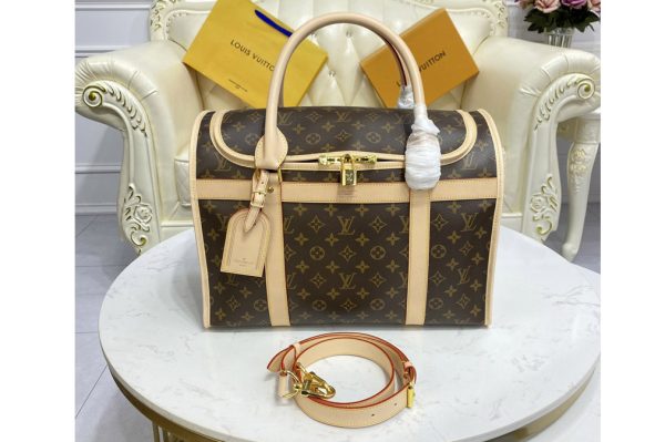 Replica Louis Vuitton M42021 LV Dog Carrier 40 Bag in Monogram Canvas