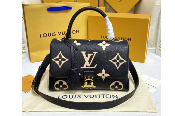 Replica Louis Vuitton M45976 LV Madeleine MM handbag in bicolor Monogram Empreinte leather