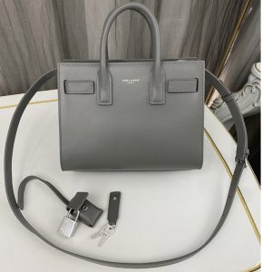 Replica Saint Laurent 392035 YSL CLASSIC SAC DE JOUR NANO bag IN Grey Smooth Leather