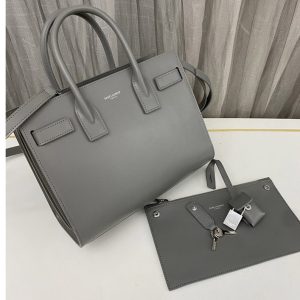 Replica Saint Laurent 421863 YSL CLASSIC SAC DE JOUR BABY IN Grey Smooth LEATHER