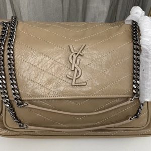 Replica Saint Laurent 498883 YSL Niki Large Bag in Apricot Vintage Leather