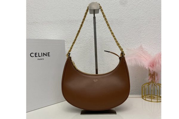 Replica Celine 199583 MEDIUM AVA CHAIN bag IN Tan SMOOTH CALFSKIN