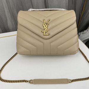 Replica Saint Laurent 467072 YSL Loulou Toy Bag In Apricot Matelasse Y Leather