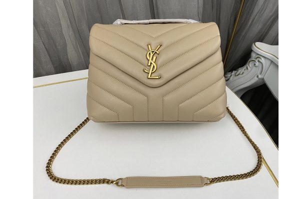 Replica Saint Laurent 467072 YSL Loulou Toy Bag In Apricot Matelasse Y Leather