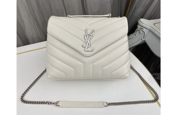 Replica Saint Laurent 467072 YSL Loulou Toy Bag In White Matelasse Y Leather