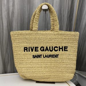 Replica Saint Laurent 688864 YSL RIVE GAUCHE SUPPLE TOTE BAG IN RAFFIA CROCHET