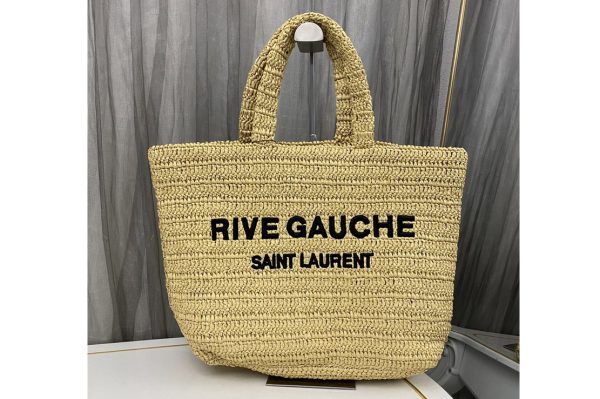 Replica Saint Laurent 688864 YSL RIVE GAUCHE SUPPLE TOTE BAG IN RAFFIA CROCHET