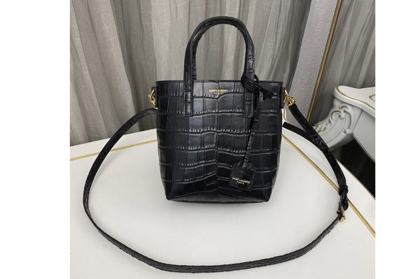 Replica Saint Laurent 712367 YSL PARIS MINI TOY SHOPPING IN CROCODILE-EMBOSSED LEATHER