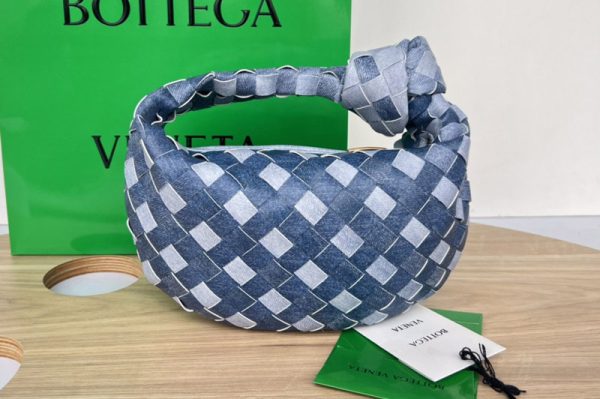 Replica Bottega Veneta 651876 Mini Jodie Bag in intrecciato denim effect leather