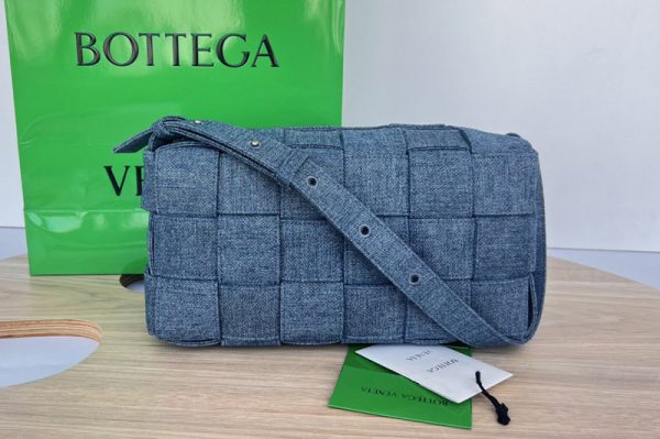 Replica Bottega Veneta 709628 Cassette Bag in Denim Leather