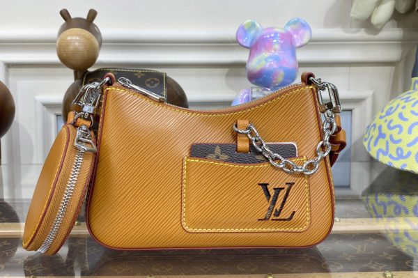 Replica Louis Vuitton M20098 LV Marellini Bag in Gold Honey Epi Leather