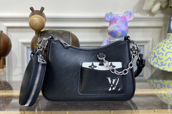 Replica Louis Vuitton M20998 LV Marellini Bag in Black Epi Leather