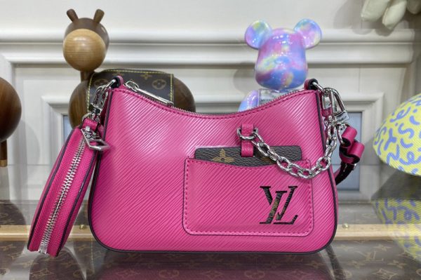 Replica Louis Vuitton M21091 LV Marellini Bag in Rose Epi Leather