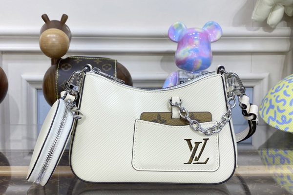 Replica Louis Vuitton M20999 LV Marellini Bag in White Epi Leather